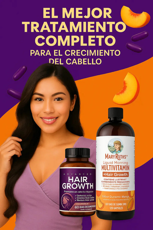 ✨ TRATAMIENTO COMPLETO MaryRuth’s + Hair Growth ✨ Recupera la fuerza, brillo y volumen de tu cabello desde los primeros 7 días. INCOMPARABLES.