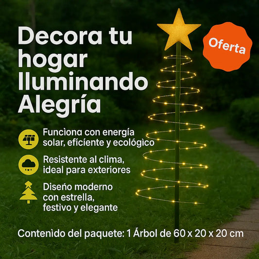 Árbol Solar Espiral Navideño